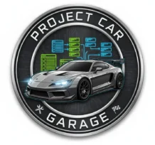 project car garage logo