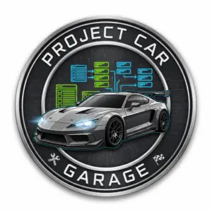 project car garage logo